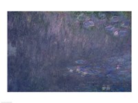 Framed Waterlilies: Reflections of Trees, detail from the left hand side, 1915-26