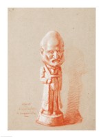 Framed Portrait of a shareholder, from a plaster of Cuquemelle