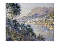 Framed Monte Carlo, Vue de Cap Martin, 1884