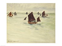Framed Fishing Boats on the Large de Pourville, 1882