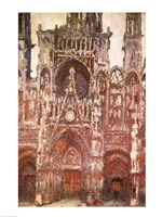 Framed Rouen Cathedral, evening, harmony in brown, 1894