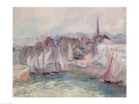 Framed Boats in the Port of Honfleur, 1917