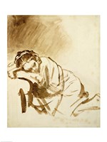 Framed Young Woman Sleeping