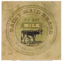 Framed Dairy Maid Brand