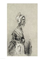 Framed Old Woman from Normandy in Profile, 1857