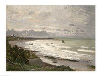 Framed Beach at Sainte Adresse, 1867