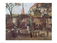 Framed Pleasure Gardens at Montmartre, 1886