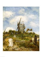 Framed Le Moulin de Blute-Fin, Montmartre, 1886