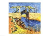 Framed Le Pont de Langlois a Arles, 1888