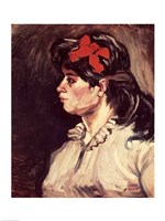 Framed Portrait of a Woman with a Red Ribbon, 1885