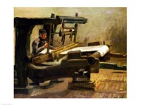 Framed Weaver at the Loom, Facing Right, 1884