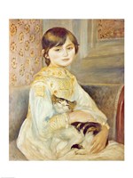 Framed Julie Manet with Cat, 1887