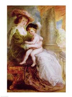Framed Helene Fourment - with child