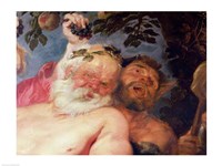 Framed Drunken Silenus Supported by Satyrs