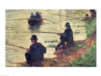 Framed Anglers, Study for 'La Grande Jatte', 1883