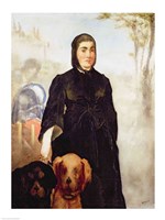 Framed Woman With Dogs, 1858