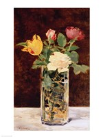 Framed Roses and Tulips in a Vase, 1883