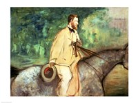 Framed Portrait of Gillaudin on a horse