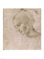 Framed Head of a Young Woman or Head of the Virgin