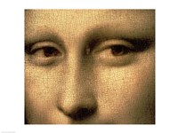 Framed Mona Lisa, Face Detail