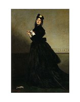 Framed Lady with a Glove.  Madame Carolus-Duran, nee Pauline Croizette, 1869