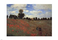 Framed Wild Poppies, near Argenteuil (Les Coquelicots: environs d'Argenteuil), 1873