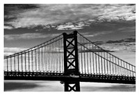 Framed Benjamin Franklin Bridge (b/w)