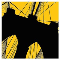 Framed Brooklyn Bridge (yellow)