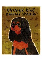 Framed Cavalier King Charles (black and tan)