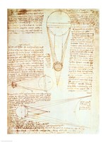 Framed Studies of the Illumination of the Moon 1r from Codex Leicester