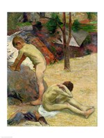 Framed Breton Boys Bathing, 1888