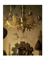 Framed Arnolfini Marriage (chandelier detail)