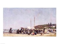 Framed Beach at Trouville, 1864