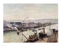 Framed Saint-Sever Port, Rouen, 1896