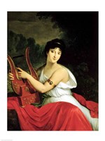 Framed Portrait of Madame de la Pleigne
