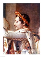 Framed Consecration of the Emperor Napoleon and the Coronation of the Empress Josephine, detail of Napoleon