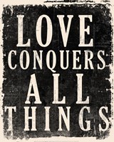 Framed Love Conquers All - Voltaire Quote