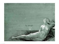 Framed Reclining female nude, 1501