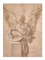 Framed Angel playing a lute, 1491