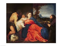 Framed Virgin and Infant with Saint John the Baptist and Donor