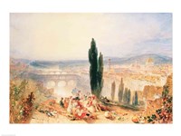 Framed Florence from near San Miniato, 1828