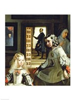 Framed Las Meninas or The Family of Philip IV, c.1656, Detail Center