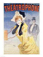 Framed Poster Advertising the 'Theatrophone'