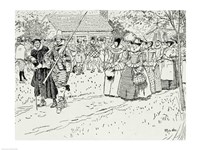 Framed Arrival of the Young Women at Jamestown