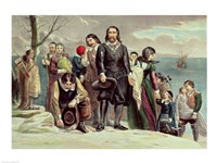 Framed Landing of the Pilgrims at Plymouth, Massachusetts, December 22nd 1620