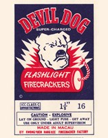 Framed Devil Dog Firecrackers