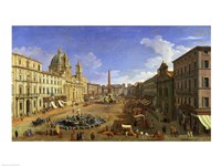 Framed View of the Piazza Navona, Rome