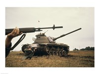 Framed M-14 Rifle M60 Tank