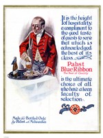 Framed Pabst Blue Ribbon Beer 1911