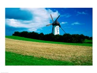Framed Traditional windmill in a field, Skerries Mills Museum, Skerries